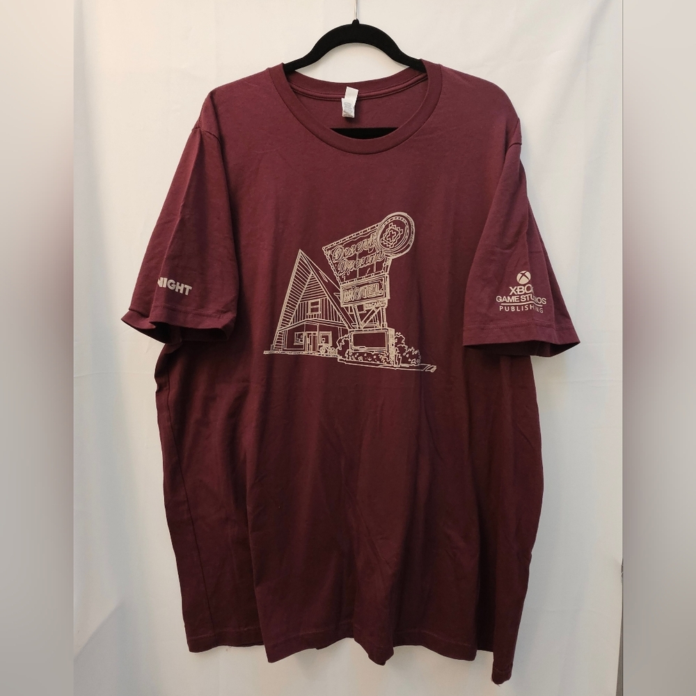 As Dusk Falls Video Game Promo Shirt 3XL - Desert Dream Motel Xbox Rare Maroon